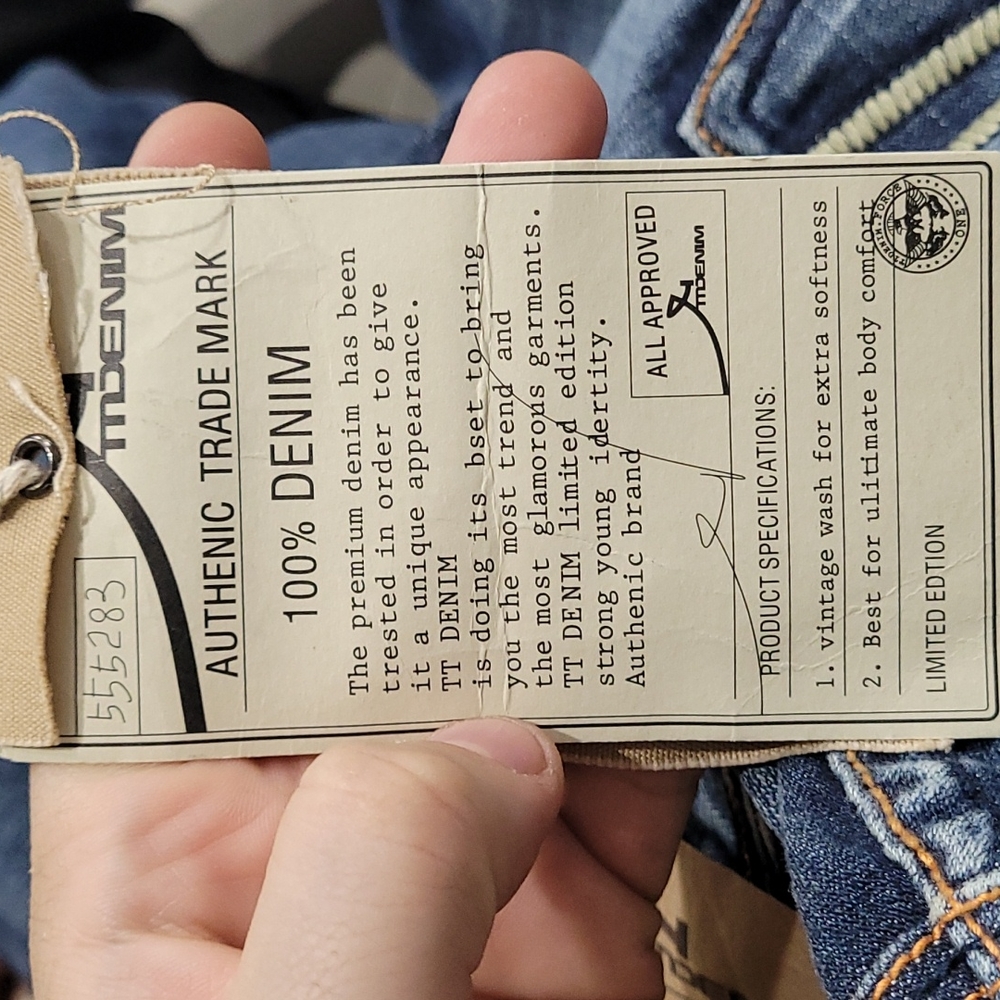 NEW RARE Men's TTDENIM 32 SIZE JEANS 👖 - Picture 8 of 8